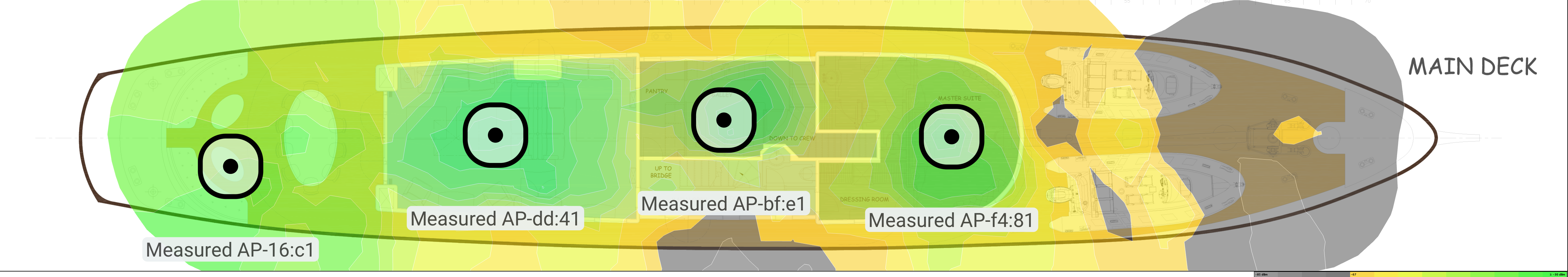 Main deck WiFi heat map